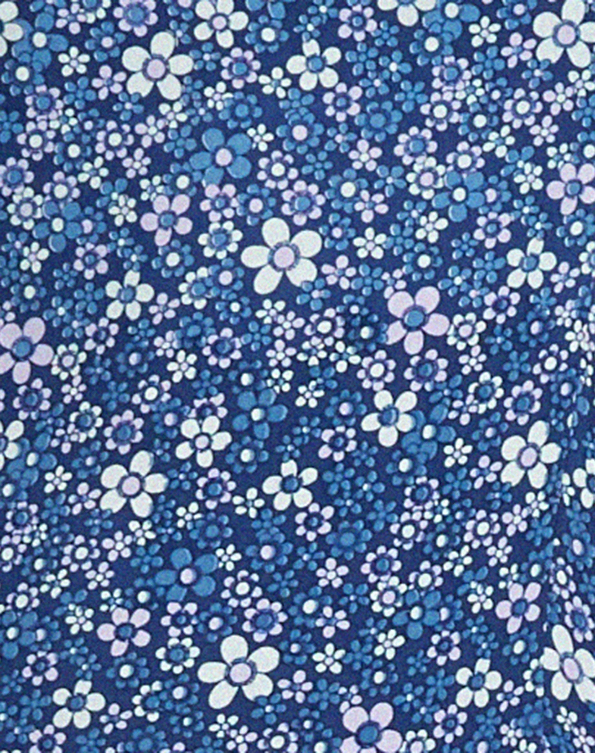 Elleta Midikleid in Retro Floral Blau - Image 5