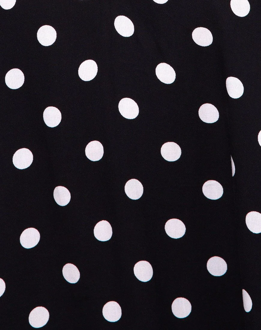 Elna Babydoll Kleid in 80's Polka Schwarz - Image 6
