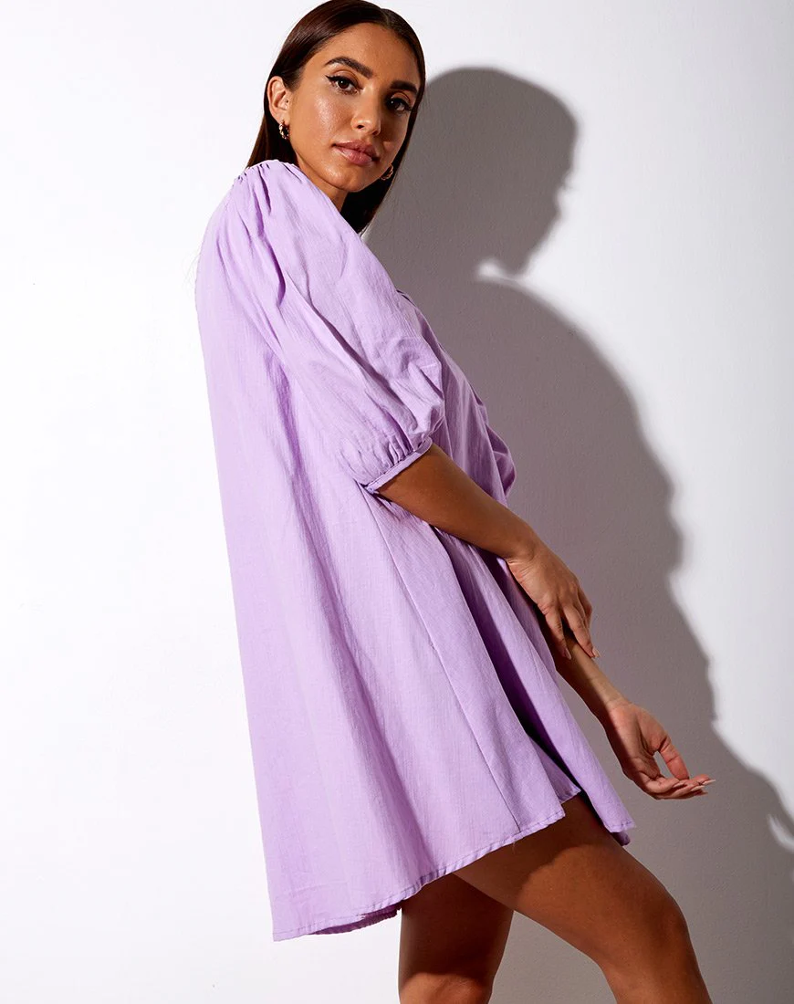 Elna Babydoll-Kleid in Flieder - Image 7