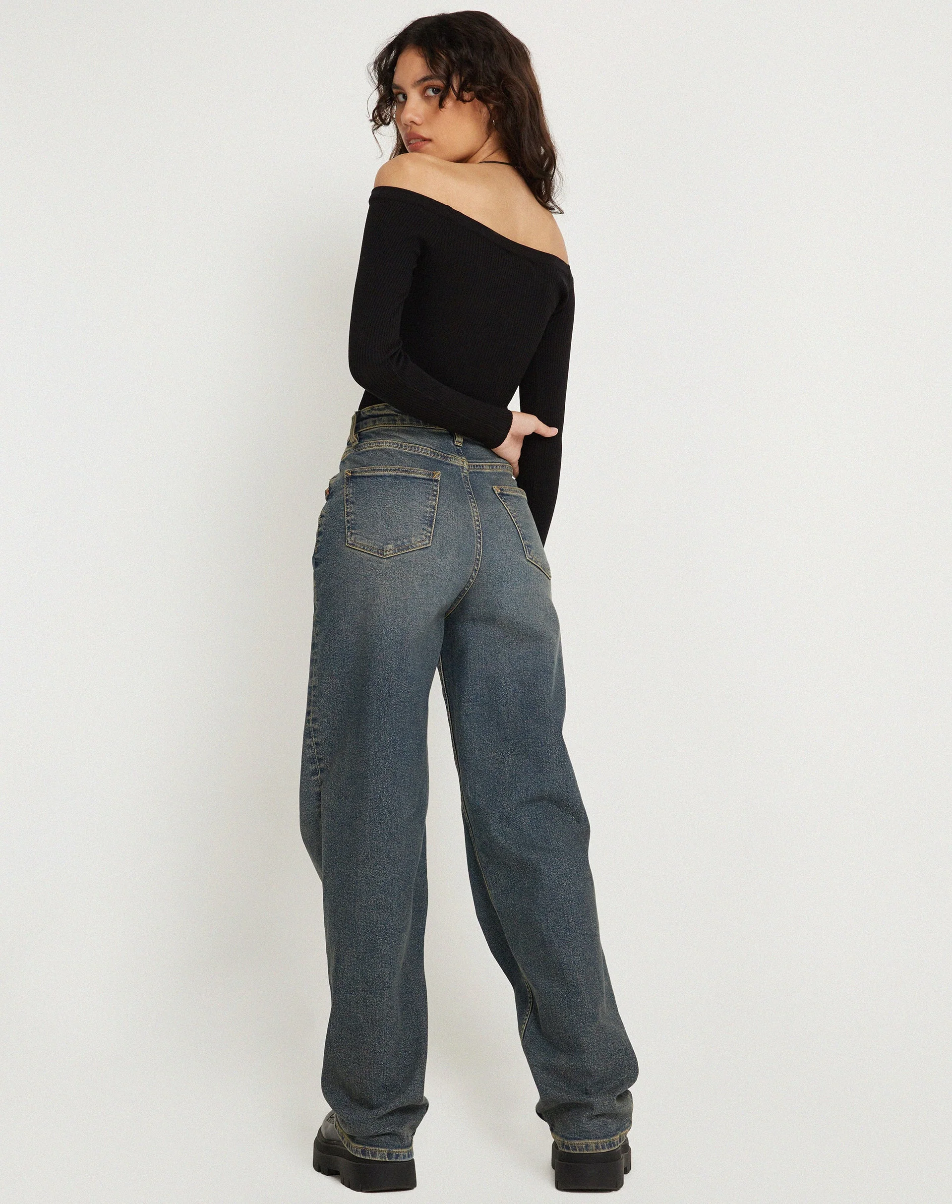 Elsie Bardot Top in Schwarz - Image 4
