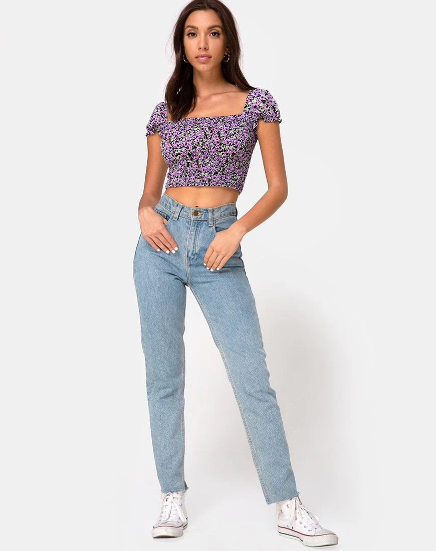 Elso Crop Top in Fliederblüte - Image 3