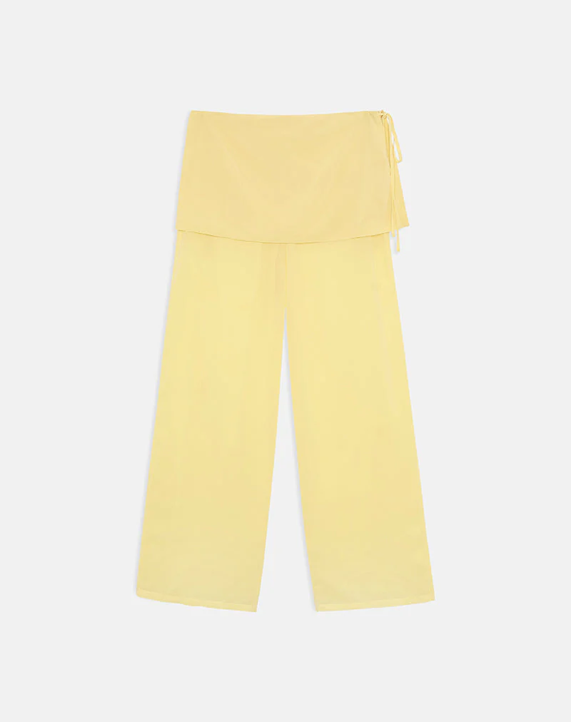 Eluna Trouser in Chiffon Pastel Yellow - Image 5
