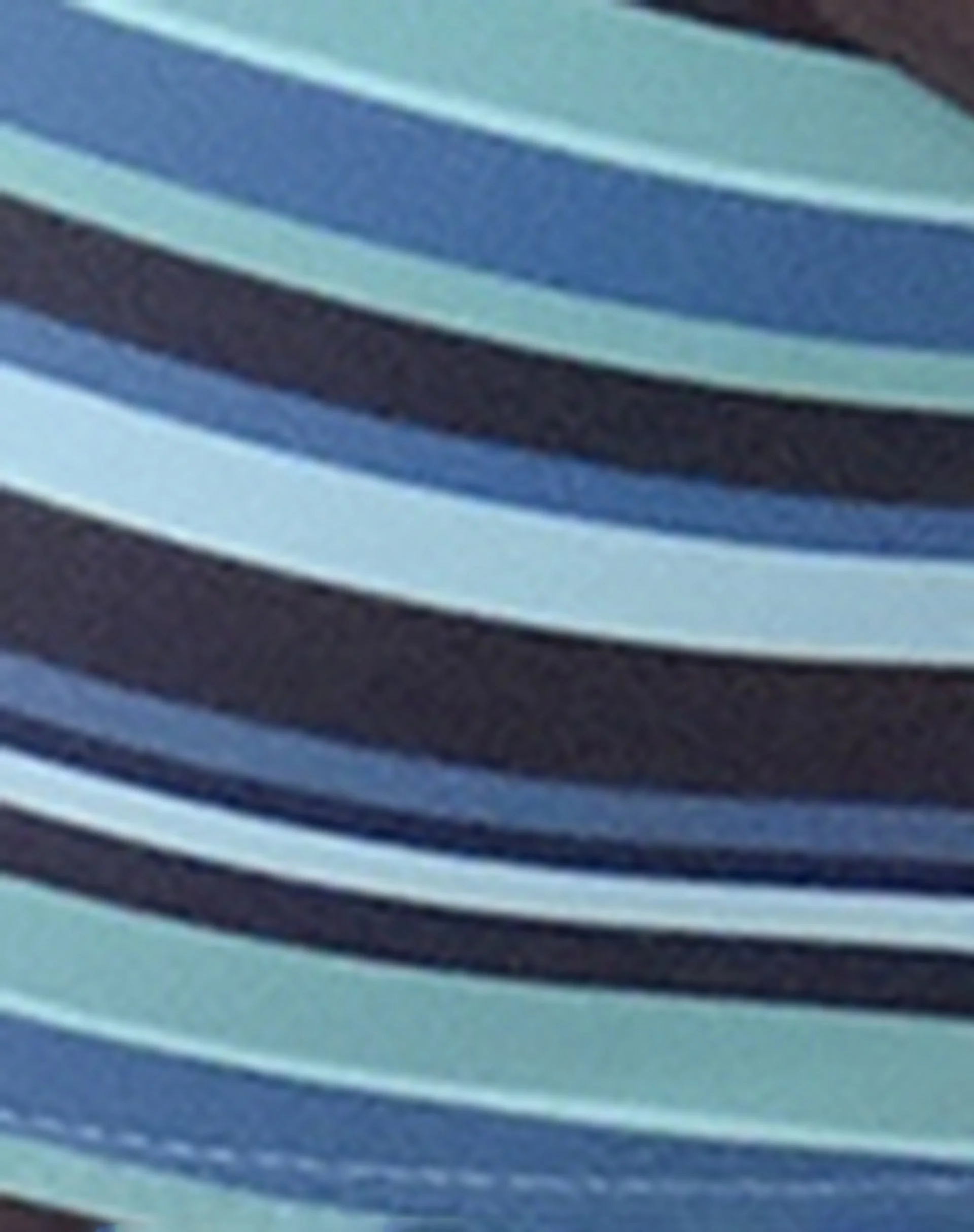 Elvina Bikinioberteil in Blau gestreift mit brauner Bindung - Image 7
