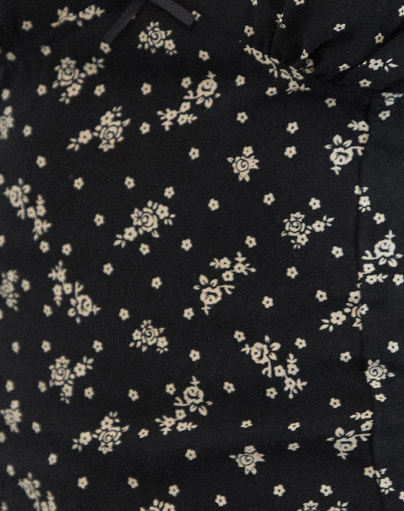 Elvita Top in Floral Land Schwarz - Image 5