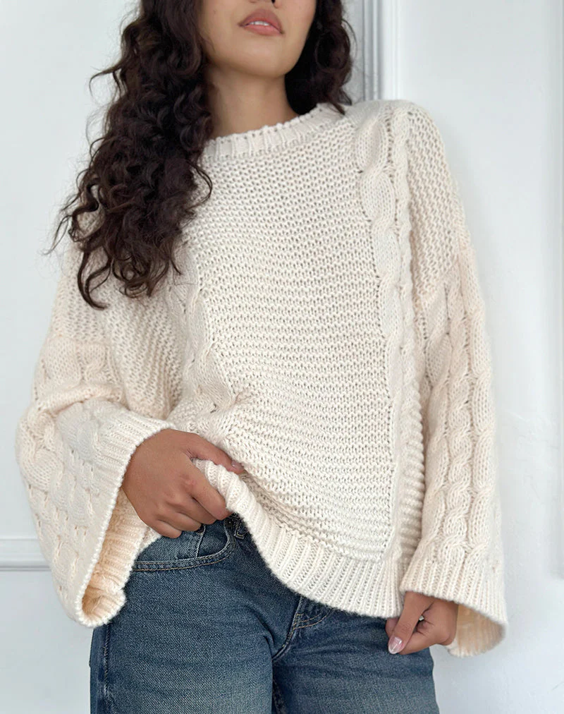 Emarti Pullover aus luxuriösem Grobstrick Elfenbein - Image 2