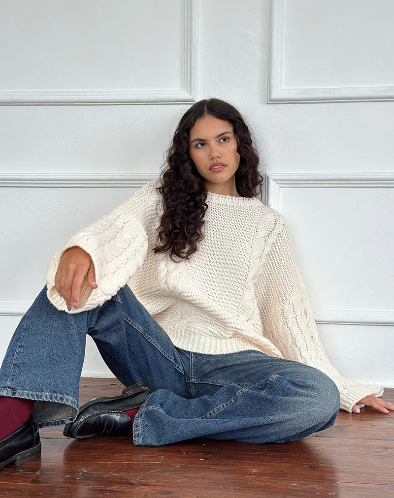 Emarti Pullover aus luxuriösem Grobstrick Elfenbein - Image 3