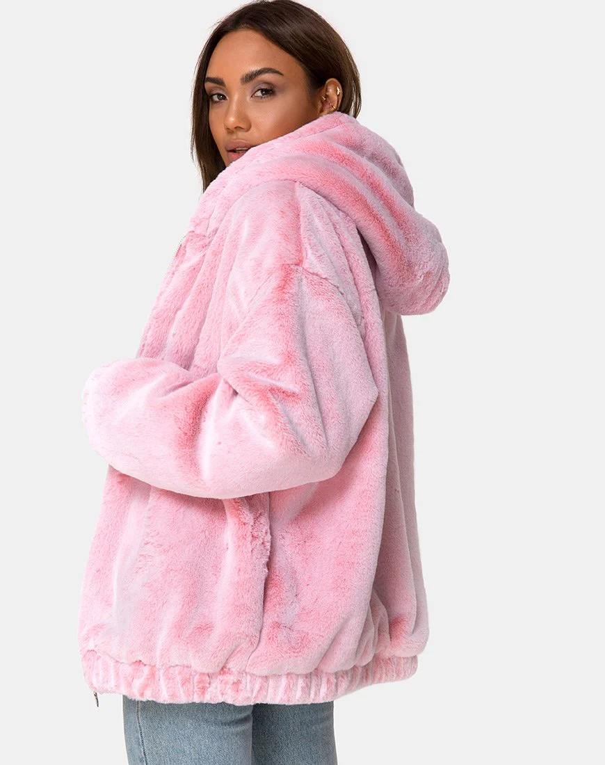 Emerson Jacke aus Kunstpelz Rosa - Image 2
