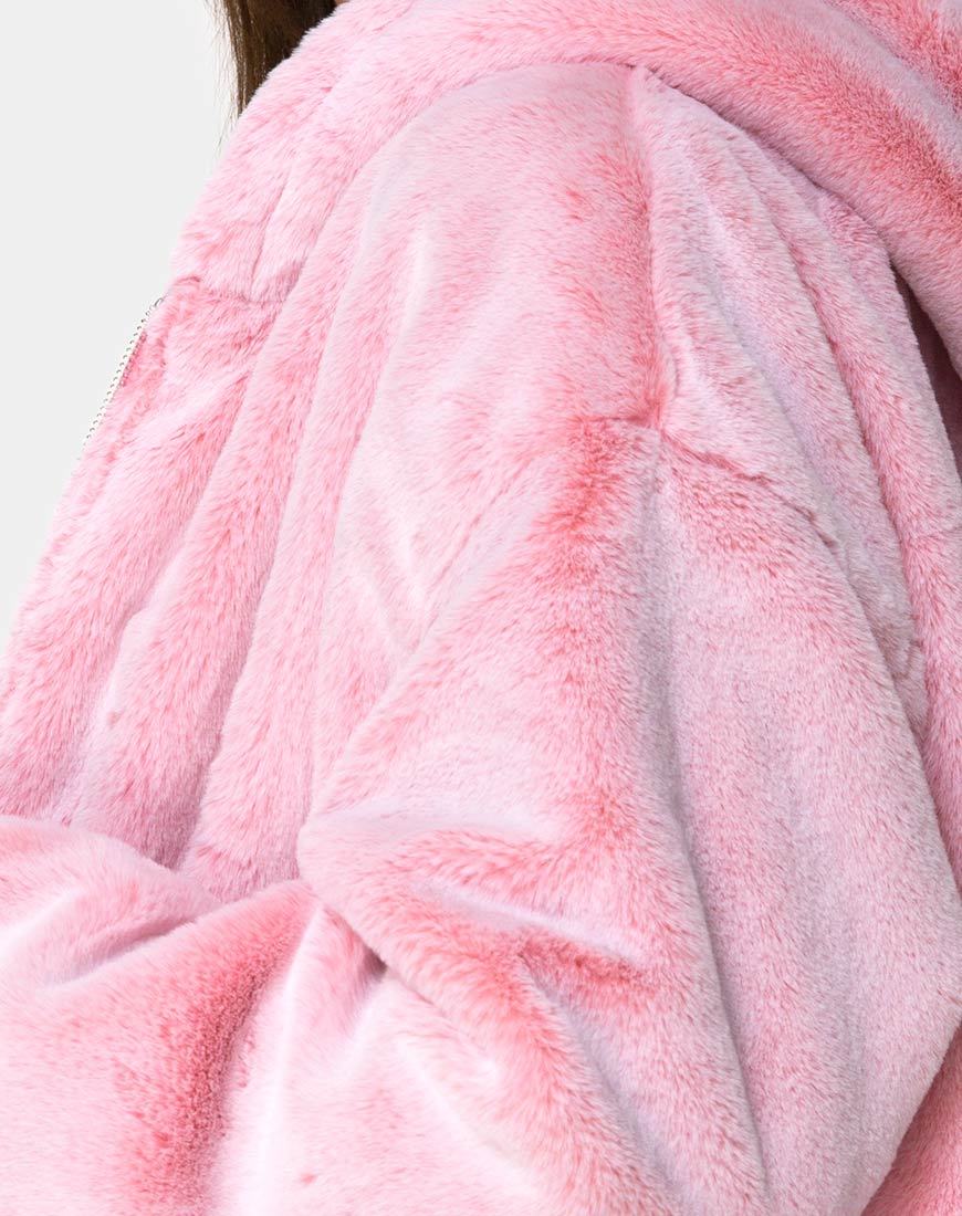 Emerson Jacke aus Kunstpelz Rosa - Image 7