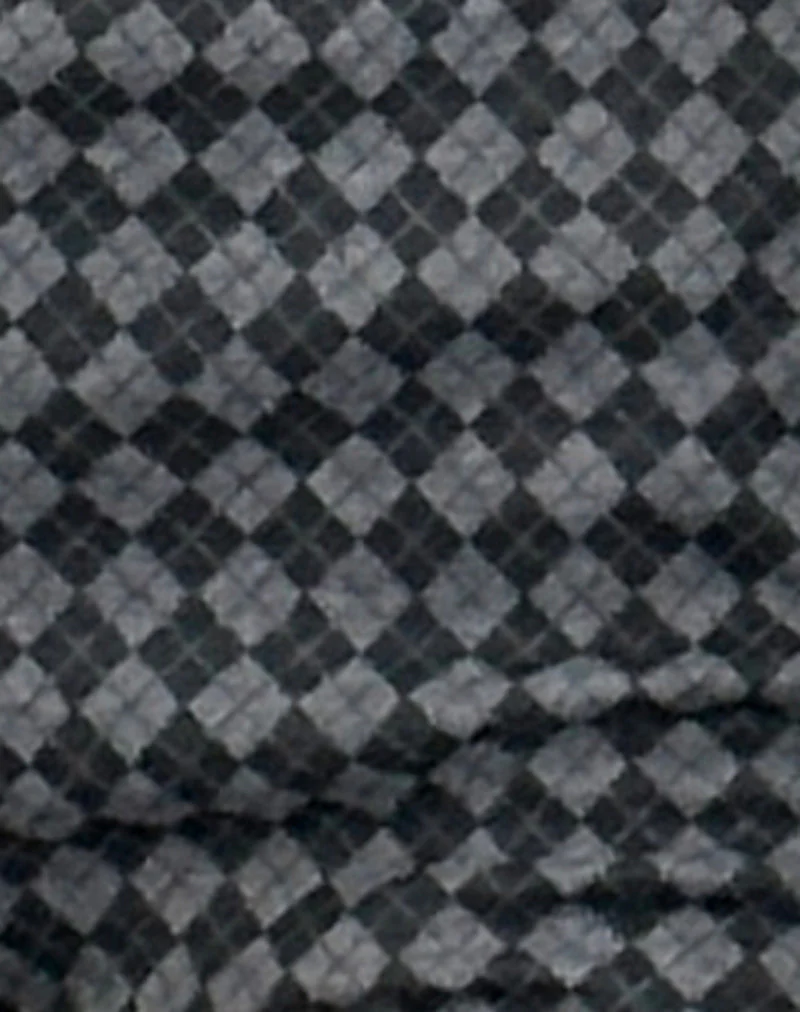 Emier Micro Shorts in Argyle Schwarz Grau - Image 6