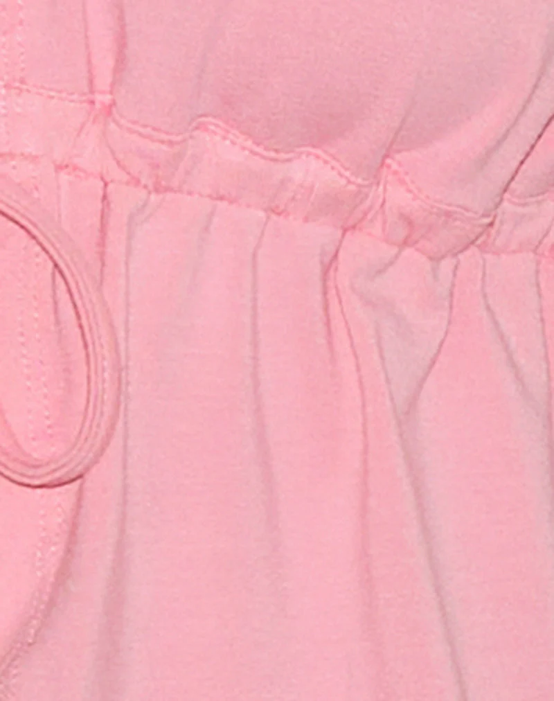 Ender Krawatten-Bandeau-Top aus Rayon Ballet Pink - Image 5