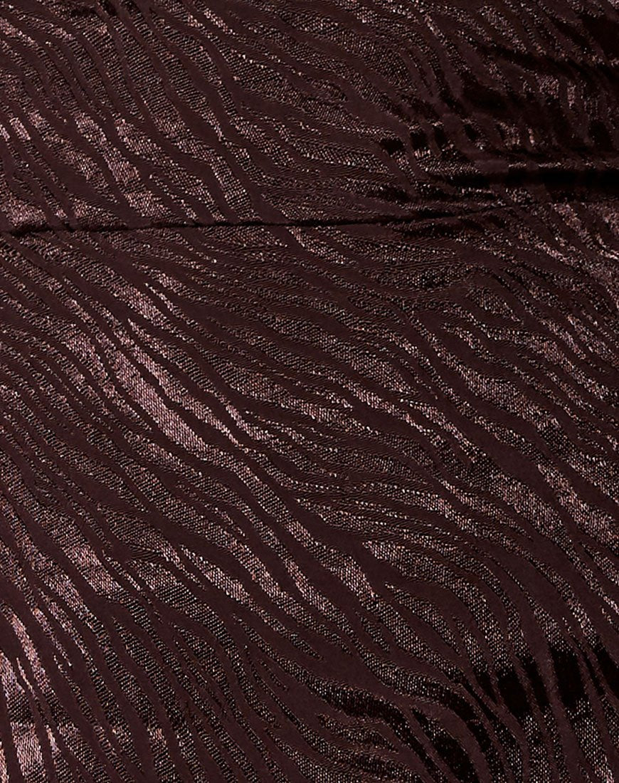 Enif Slip Dress aus Satin Zebra Bitter Chocolate - Image 5