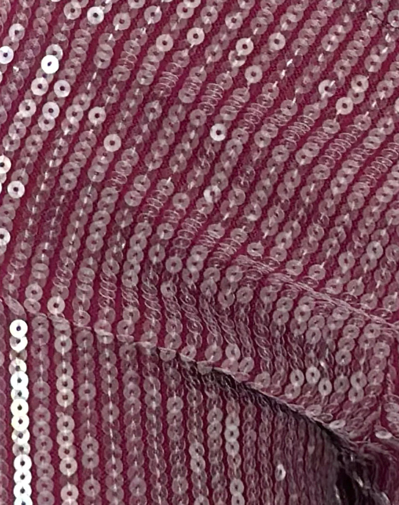 Erna Micro Shorts aus klarem Paillettenstoff in Maroon - Image 6