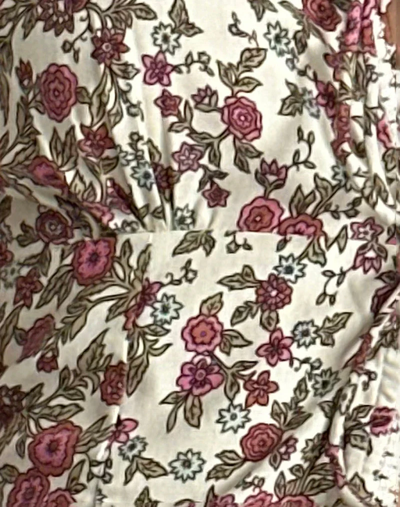 Esau Tie Front Top in Vintage Bloom Elfenbein - Image 6