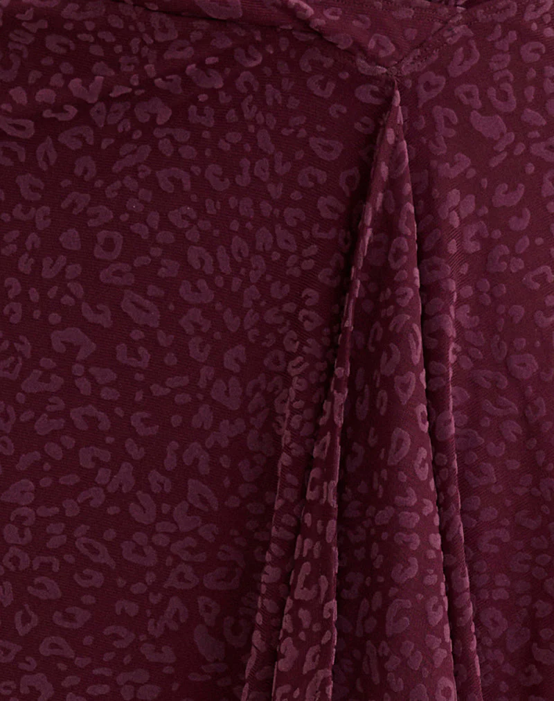 Esmeray Midirock aus beflocktem Leopard Pflaume - Image 6