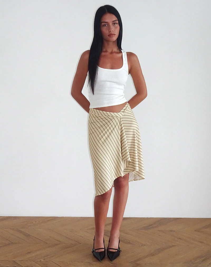 Esmeray Midirock in Gelb Diagonal gestreift - Image 3