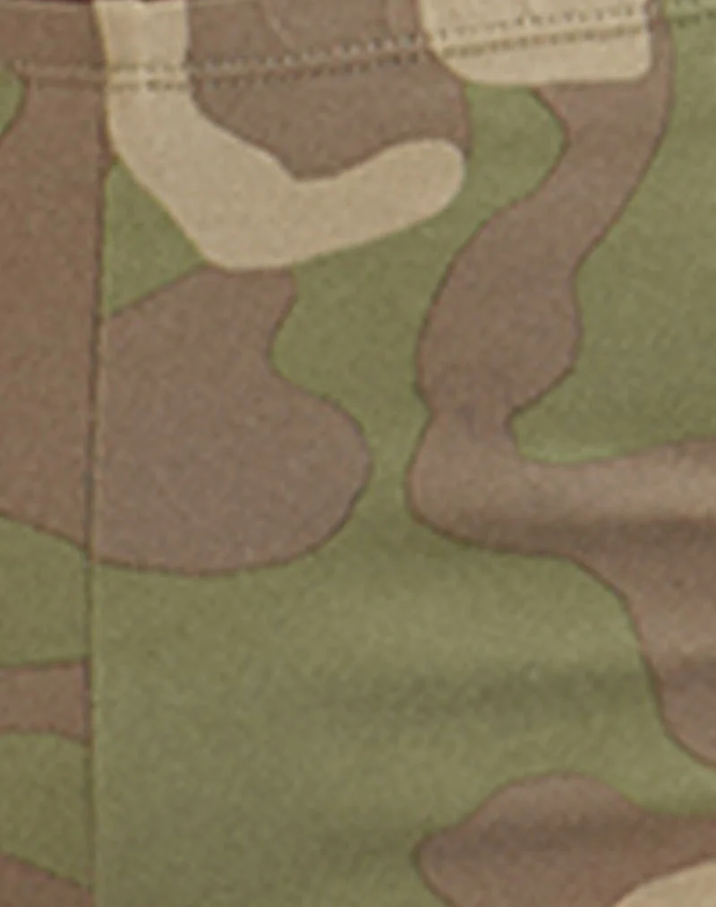 Eunia Micro Short in Blurry Camo Khaki - Image 6