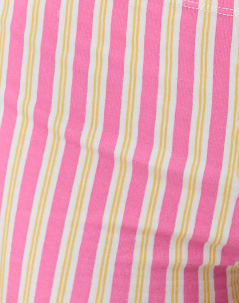 Eunia Micro Shorts in Candy Stripe Rosa - Image 6