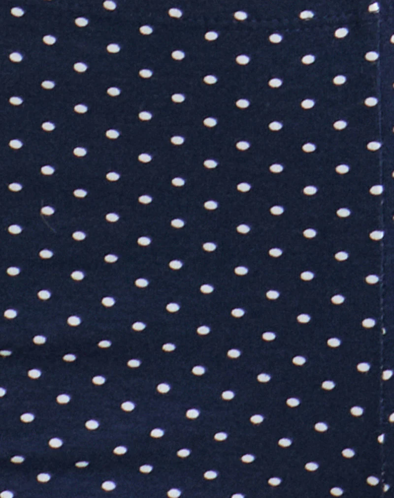 Eunia Short in Navy mit Mikro-Polka-Print - Image 6