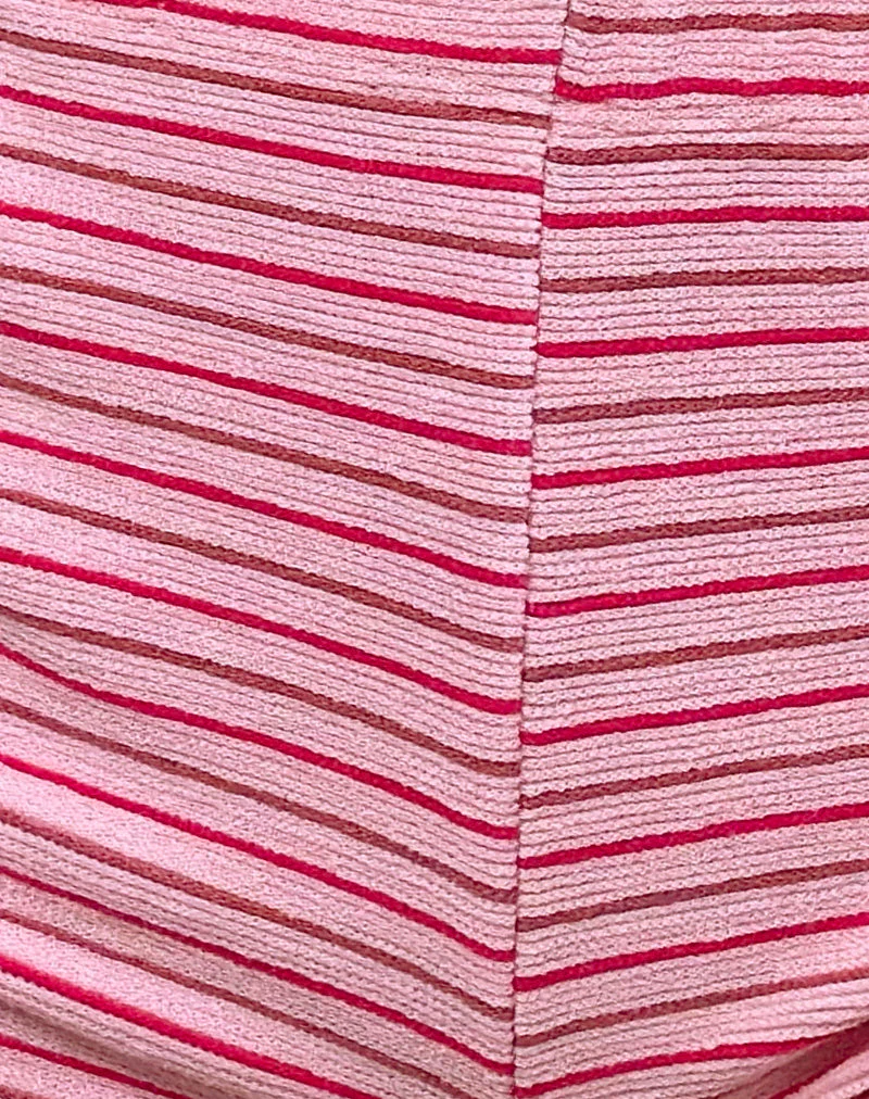 Eunia Short in Streifen Frottee Rosa - Image 7