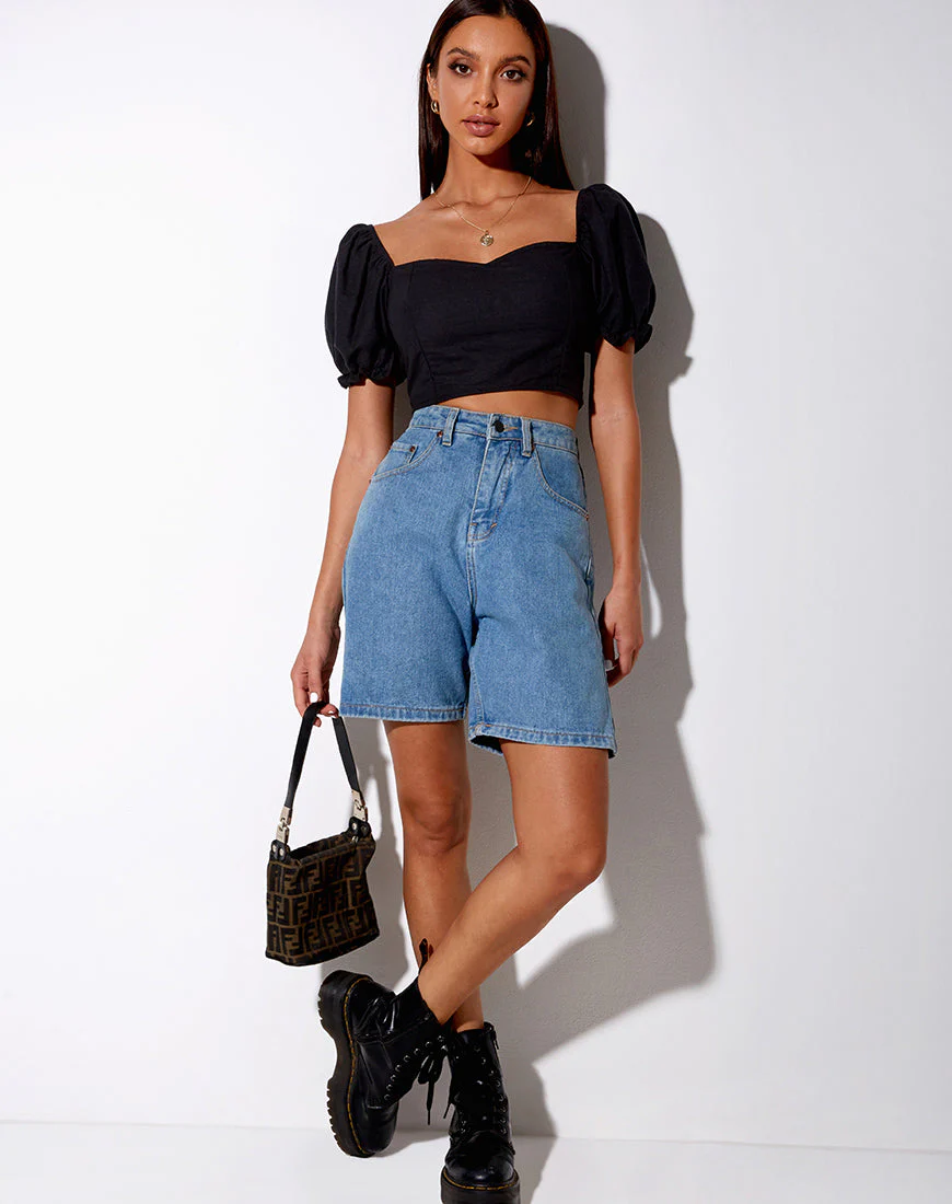 Eunji Crop Top in Schwarz - Image 4
