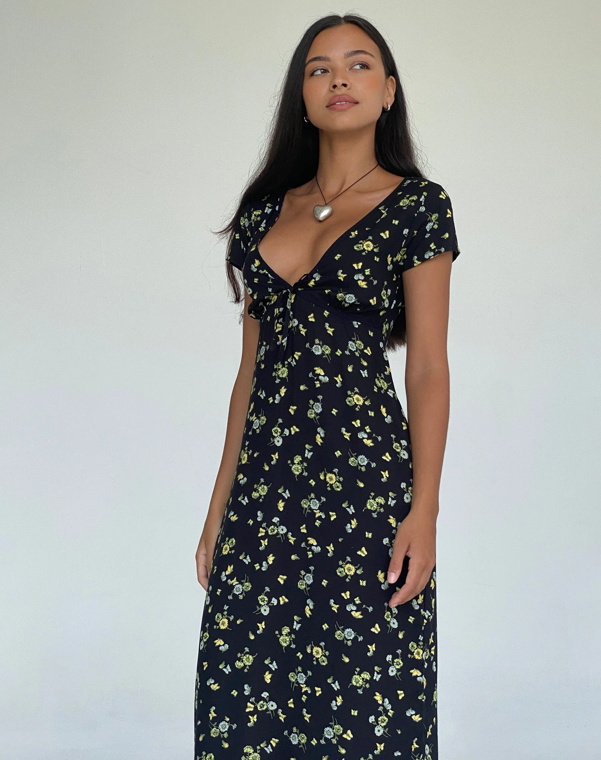 Eviaso Midikleid aus Zitrone und Limone Schwarz - Image 5