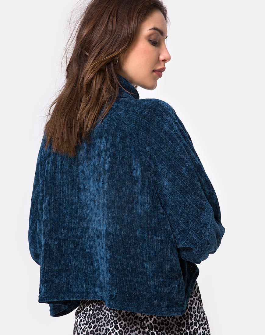 Evie Sweatshirt aus Chenille in Blau - Image 2