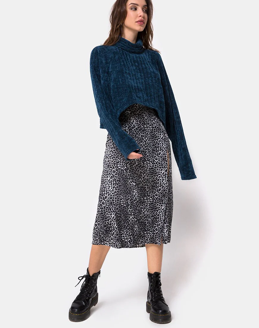 Evie Sweatshirt aus Chenille in Blau - Image 3