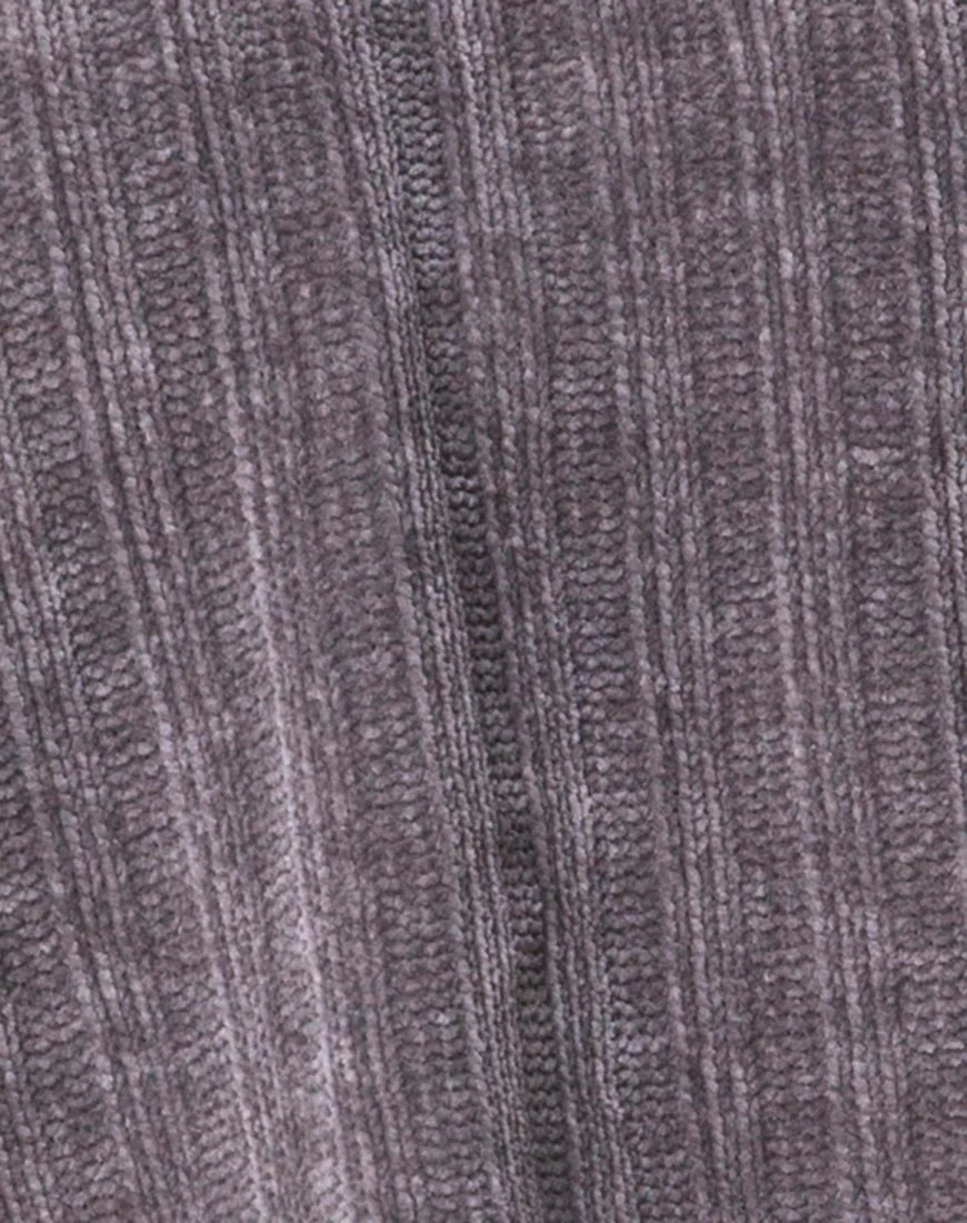 Evie Sweatshirt aus Chenille in Grau - Image 5
