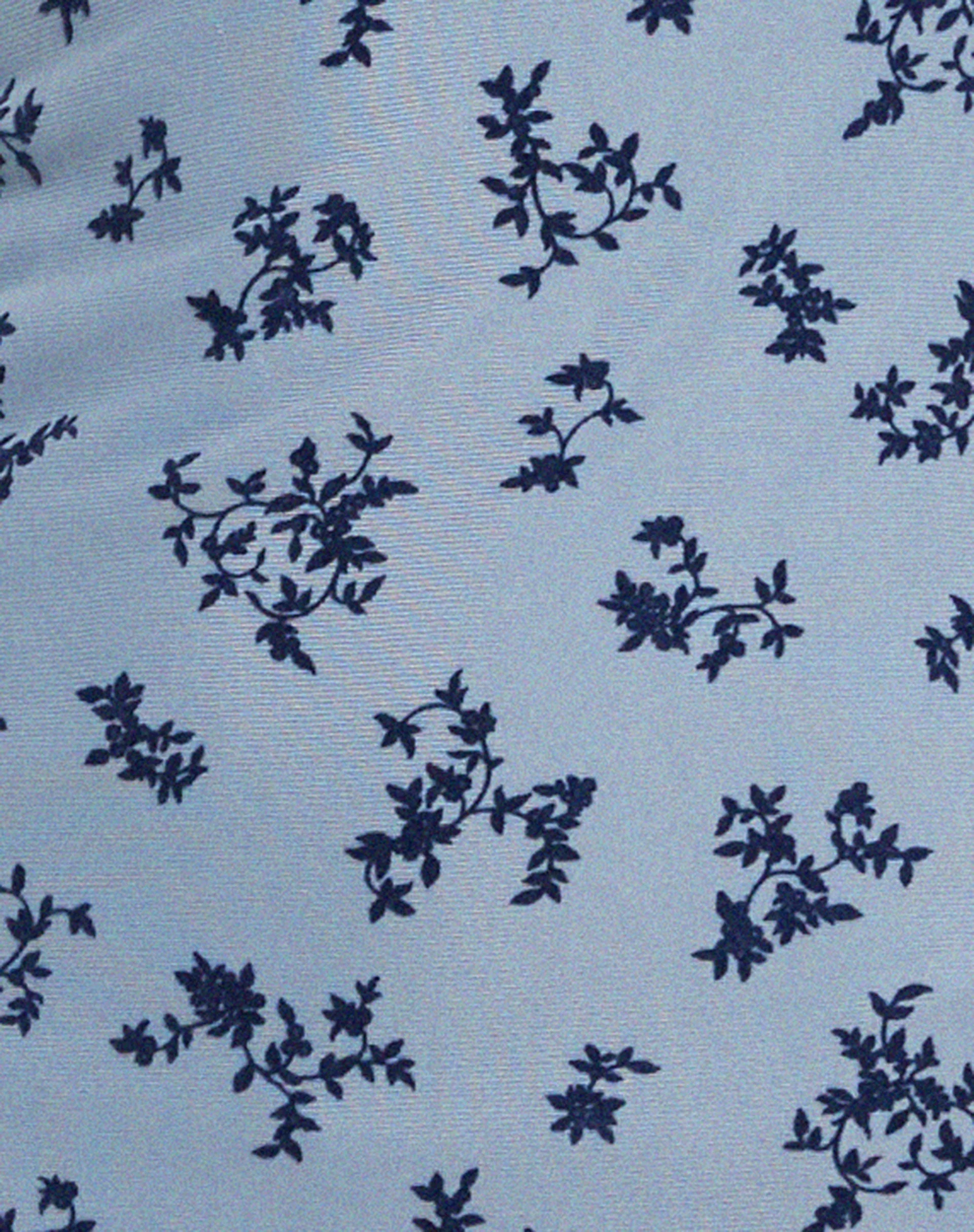Evilia Minikleid in Hellblau Schwarz Botanisch beflockt - Image 7
