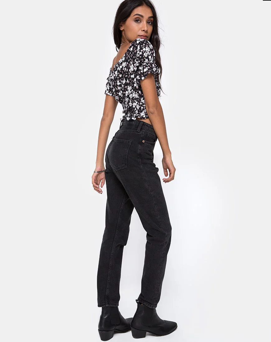 Evony Top in Dunkle Wildblume - Image 4