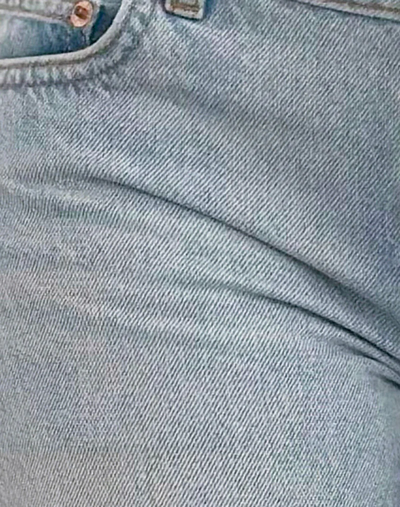 Extra flache Schlaghose in Breeze Blue Wash - Image 7