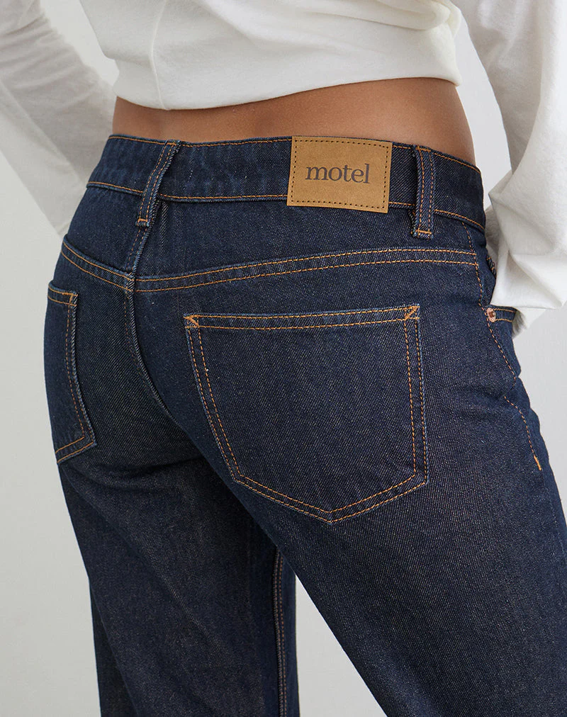 Extra Low Rise Flare Jeans in Indigo - Image 3