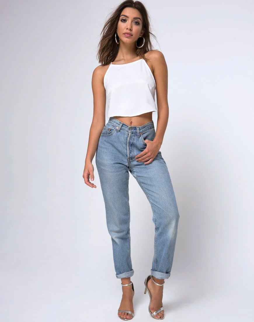 Faires Cami-Top aus elfenbeinfarbenem Satin - Image 3