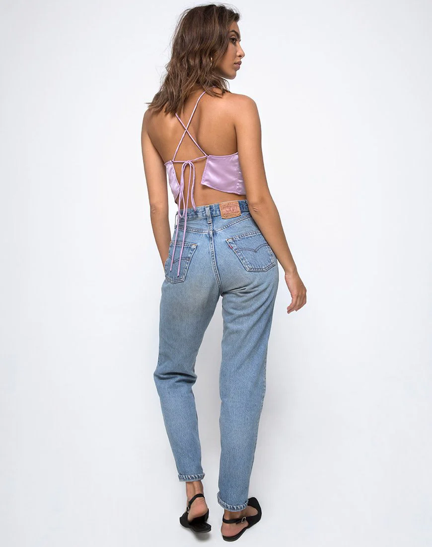 Faires Cami-Top aus fliederfarbenem Satin - Image 4