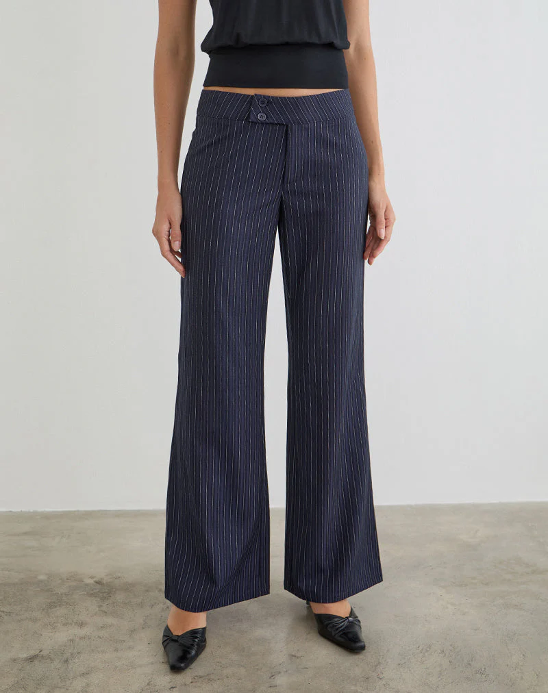 Falita Hose in Tailoring Navy Stripe - Image 2