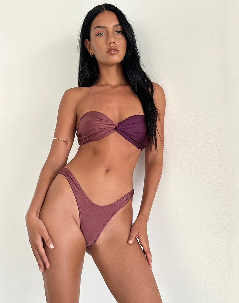 Farida Bikini-Unterteil in Deep Mauve - Image 2