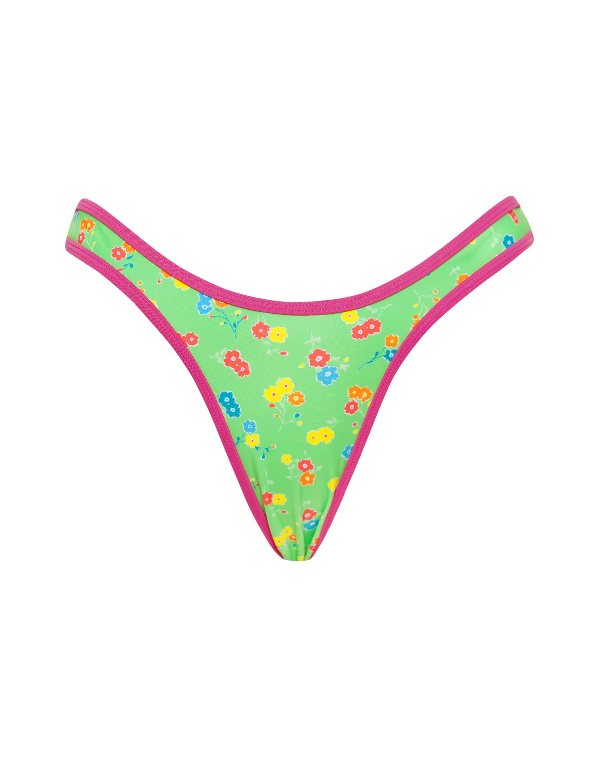 Farida Bikini-Unterteil in Grün geblümt - Image 6
