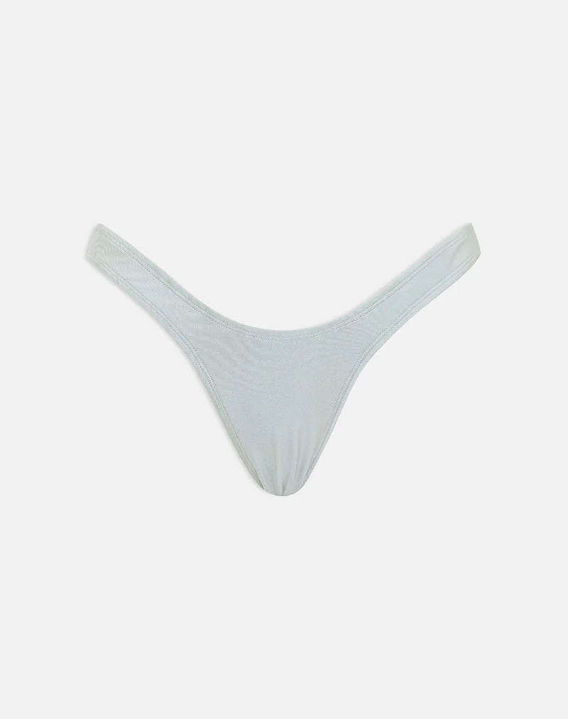 Farida Bikini Bottom in Shine Silver - Image 4