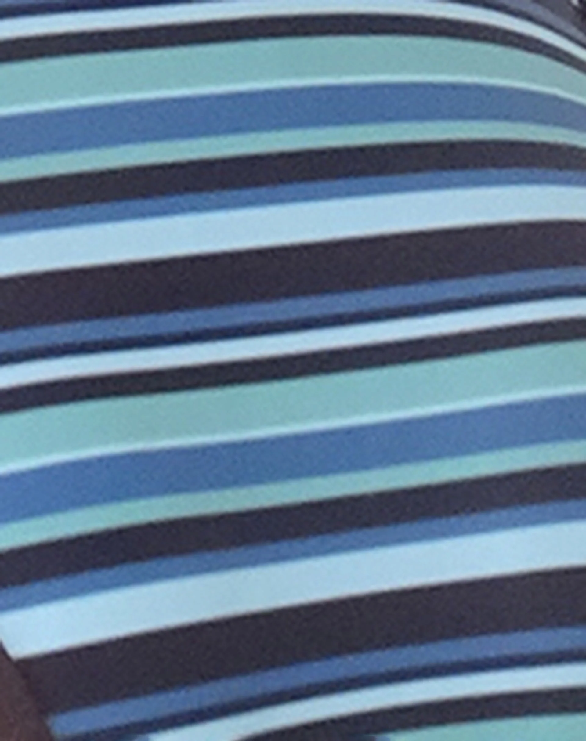 Farida Bikini-Unterteil in Blau gestreift mit brauner Bindung - Image 7