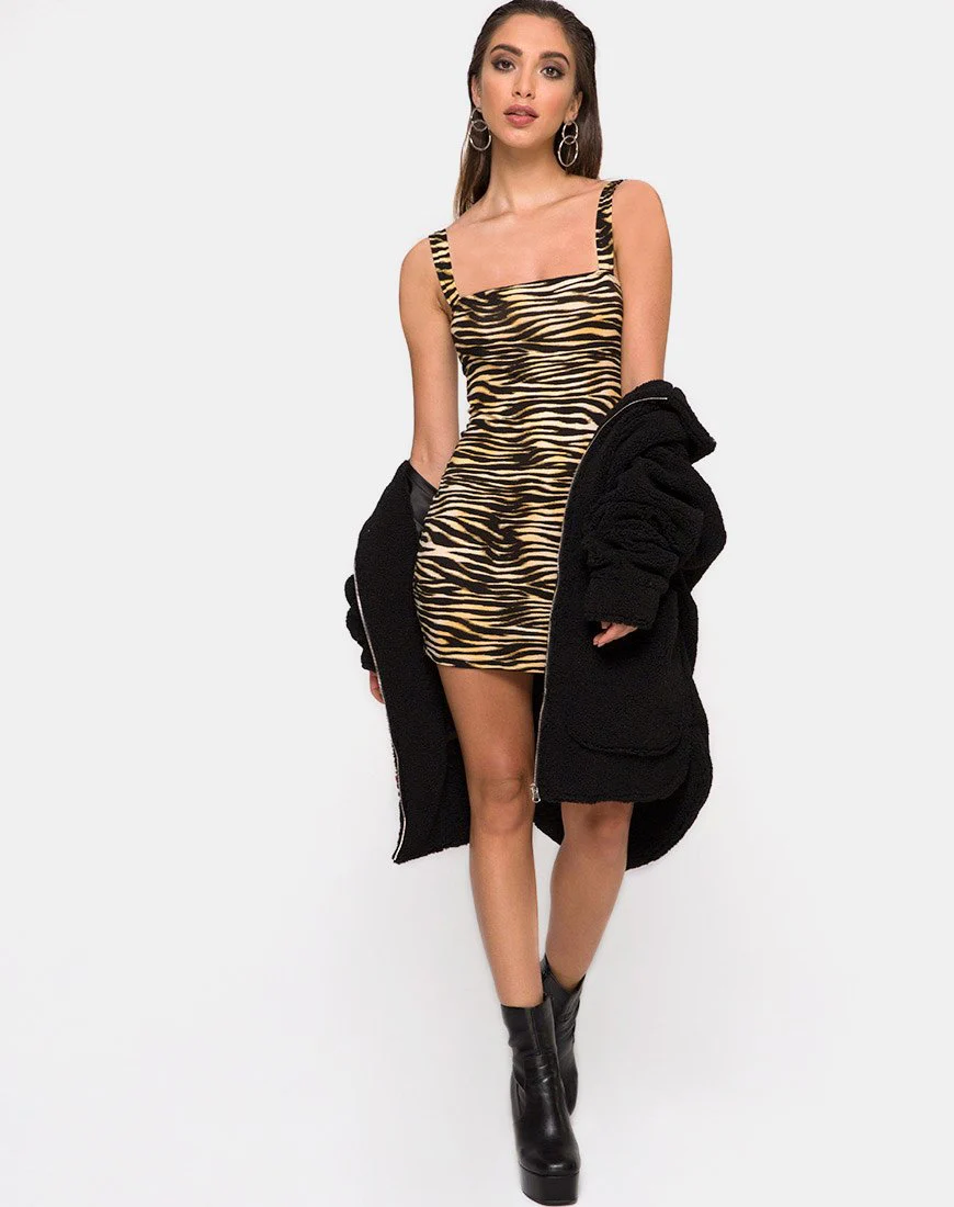 Farlie Bodycon-Kleid von Zip's Zebra Braun - Image 3