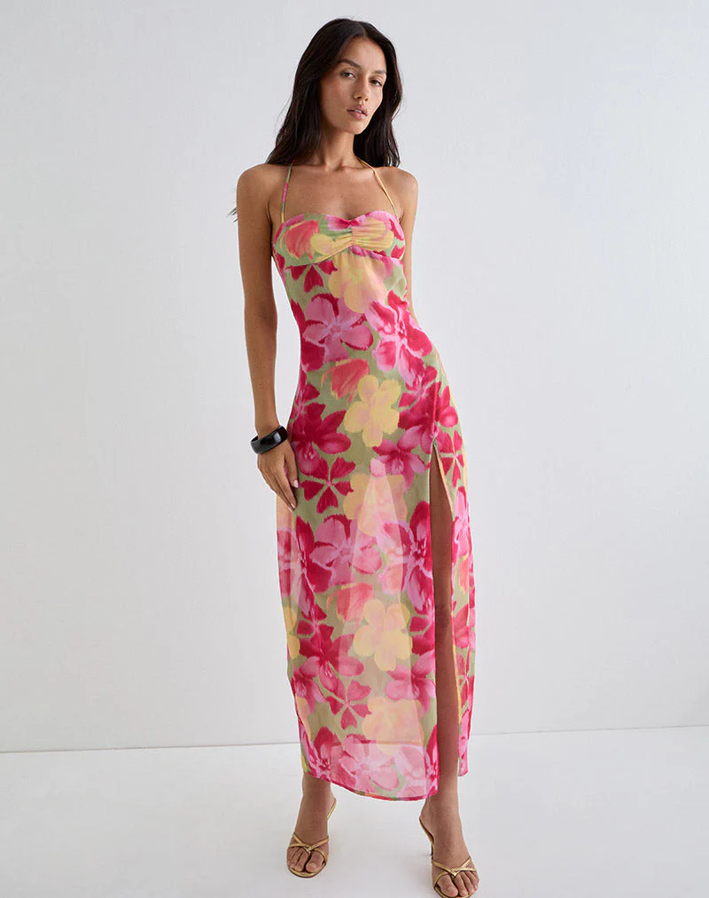 Fasha Maxikleid in Bold Multi Colour Floral - Image 2