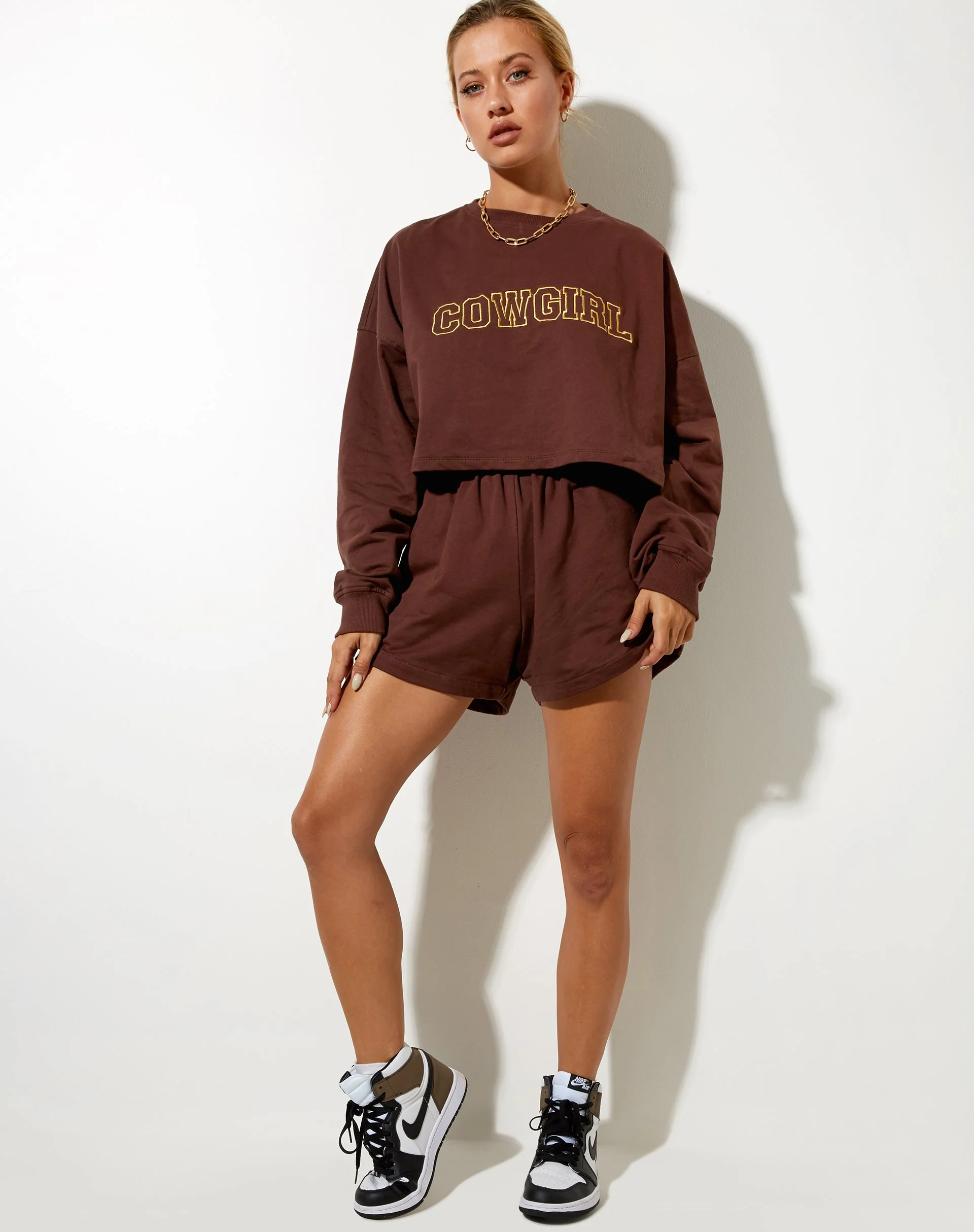 Fawly Crop Top in tiefem Mahagoni Cowgirl Embro - Image 3