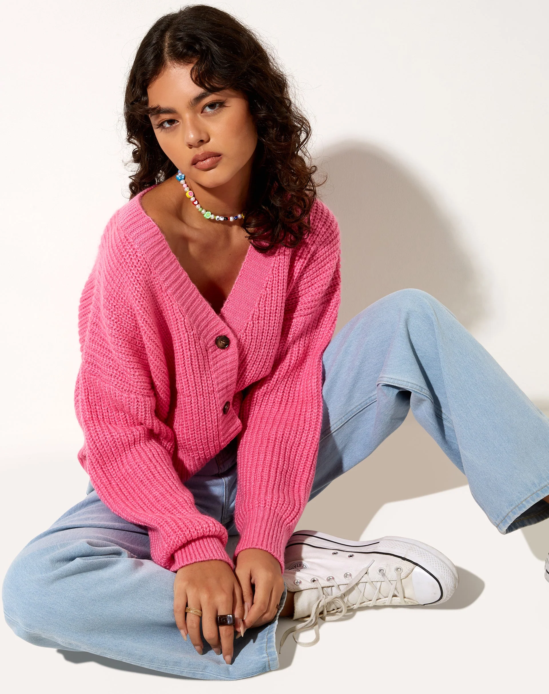 Faya Strickjacke in Bubblegum Pink - Image 2