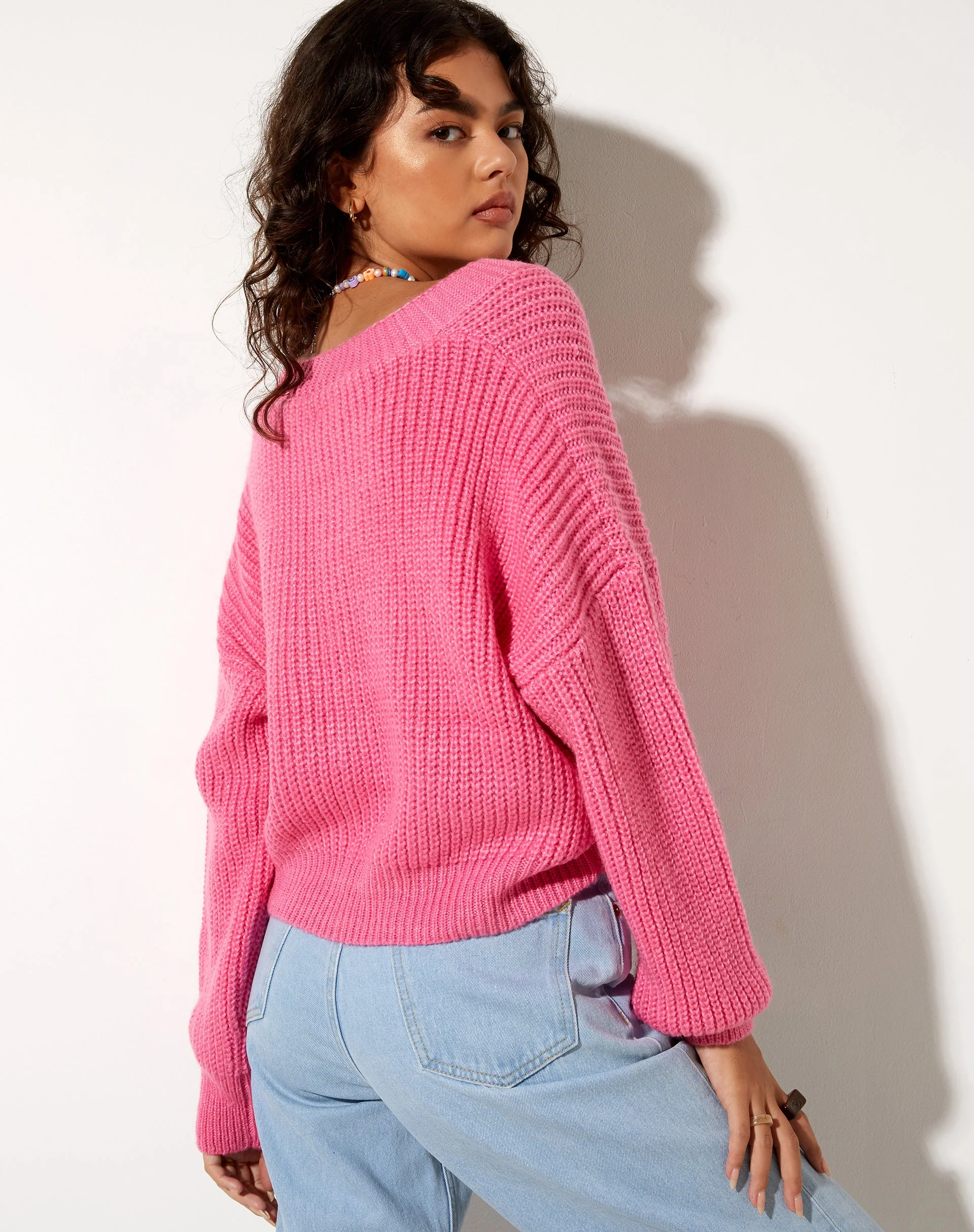 Faya Strickjacke in Bubblegum Pink - Image 3