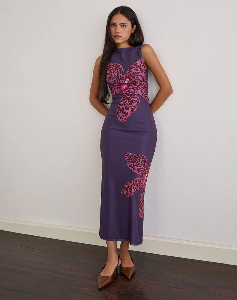 Fayola Maxikleid in leuchtendem Orchideenviolett - Image 2