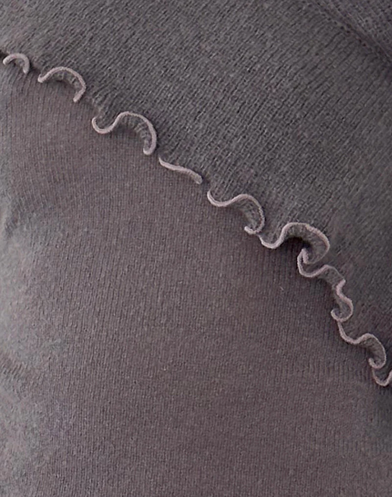 Febby Sheer Knit Pullover in Dunkel Charcoal - Image 6