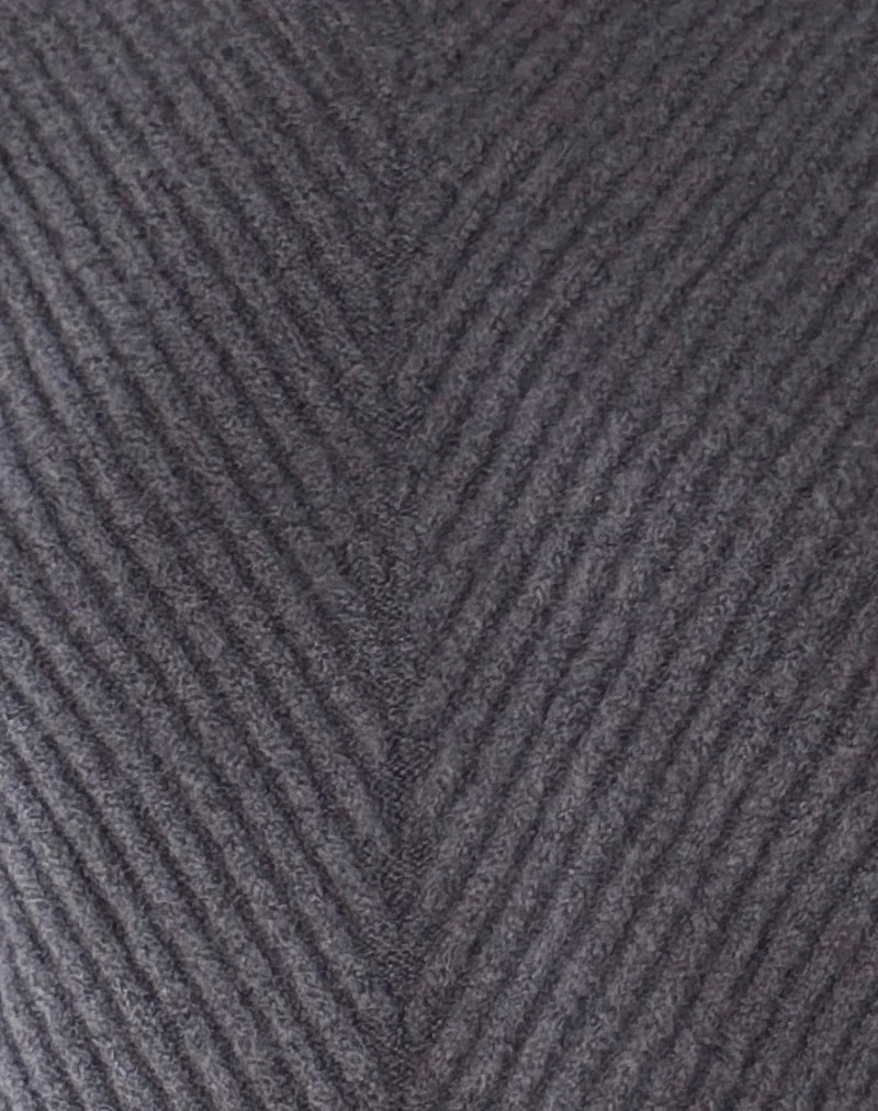 Fergie Asymmetrischer Strickpullover in Ocean Storm - Image 6