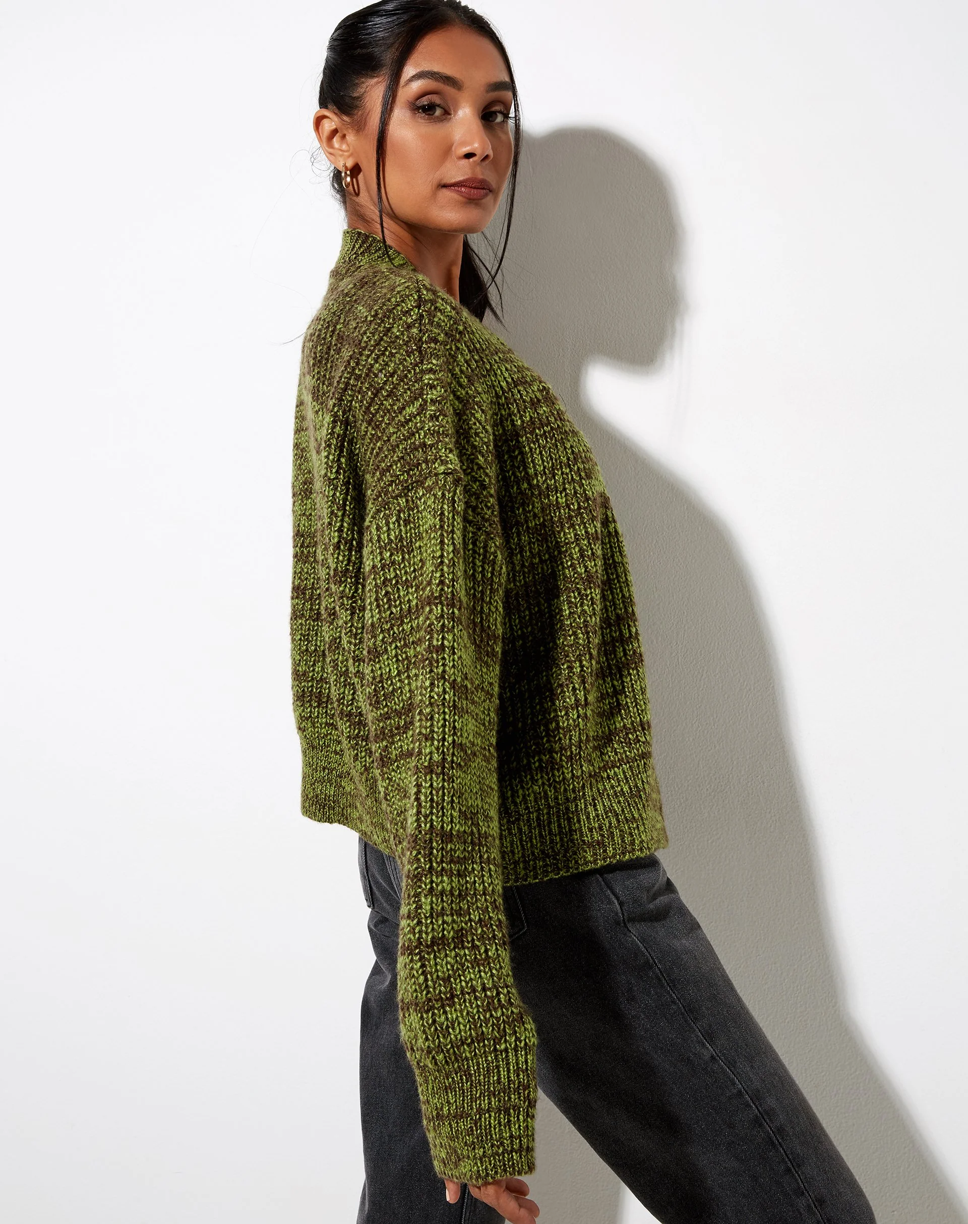 Fia Strickjacke in Schwarz und Grün - Image 5