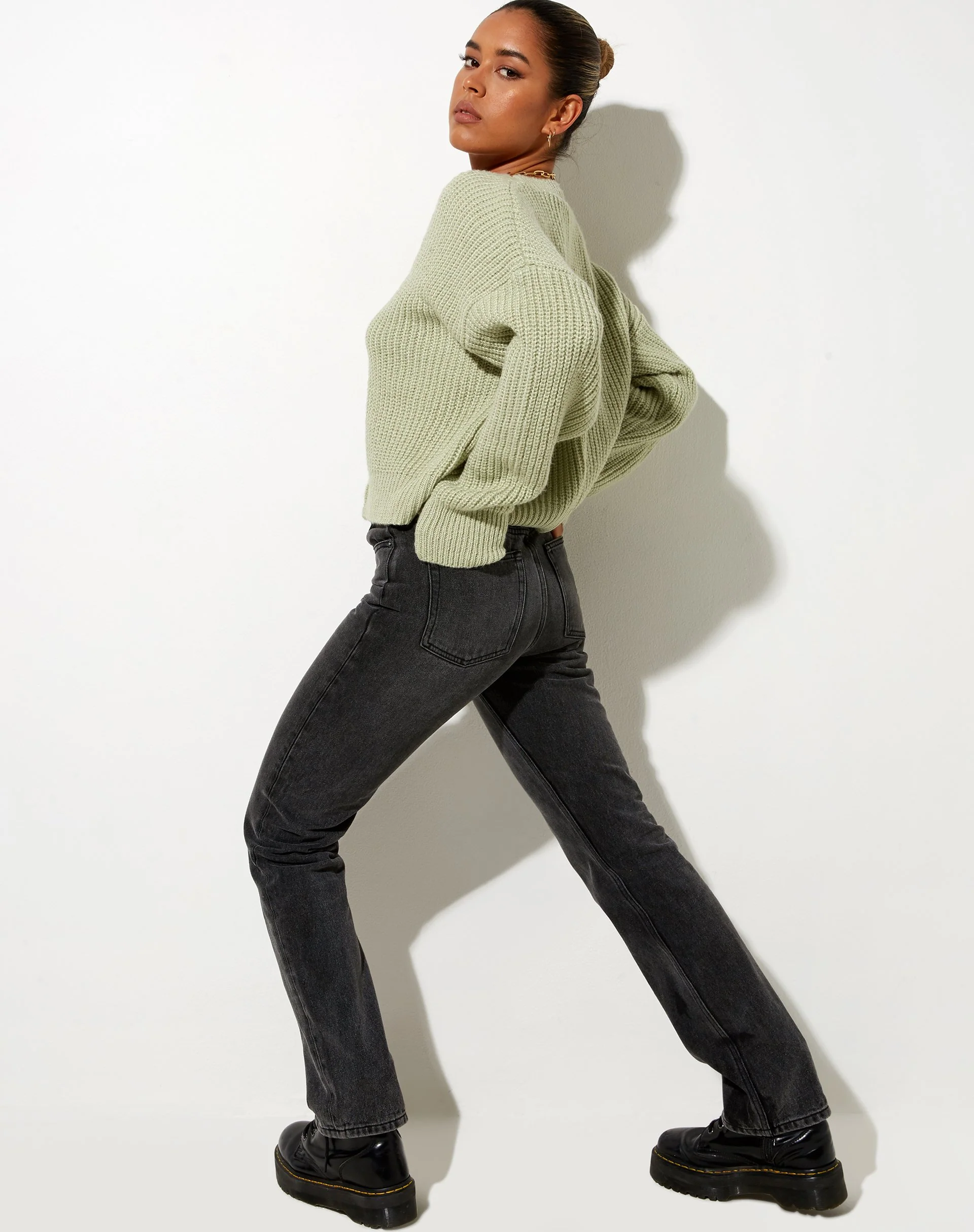 Fia Strickjacke in Salbei - Image 3