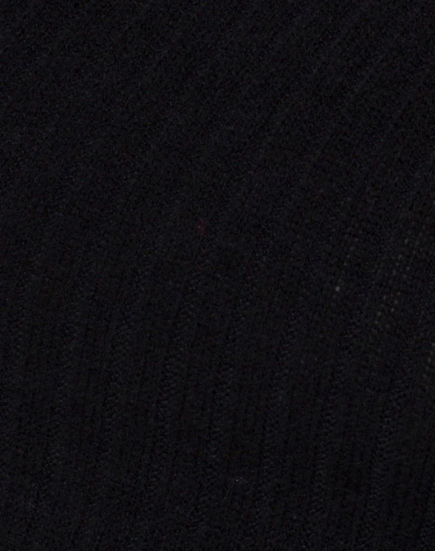 Fiax Top in Rippe Schwarz - Image 5